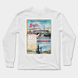 Vintage Travel Poster Nordseebäder Sylt Long Sleeve T-Shirt